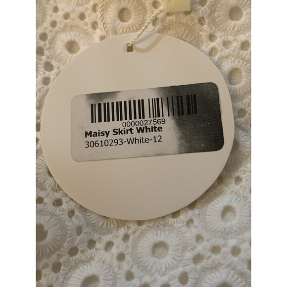 4 For $20 Yours Truly Maisy Eyelet Skirt Ivory Size 12 - Picture 6 of 8